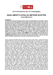 2014 International Year of Cristallography DAGLI IMPATTI LETALI