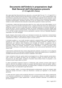 Documento della Puglia per gli Stati Generali