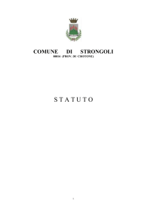 Statuto - Comune di Strongoli