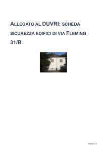 Allegato al DUVRI: scheda sicurezza edifici di via Fleming 31/B