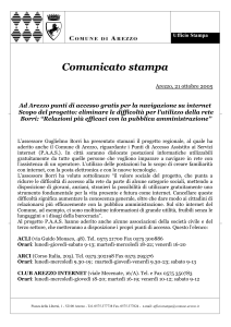 Comunicato stampa - Comune di Arezzo