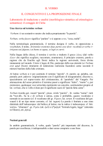 IL VERBO IL CONGIUNTIVO E LA PROPOSIZIONE FINALE