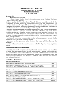 UNIVERSITA` DEGLI STUDI DI LECCE