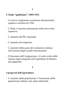 L`Italia “giolittiana”: 1895-1913