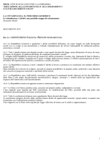 Costituzione italiana: principi fondamentali