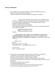 Esercizi condensatori