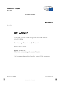 inclusione sociale e integrazione nel mercato del lavoro