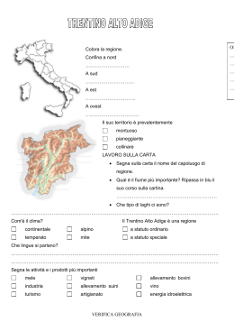 Carta d`identità della regione