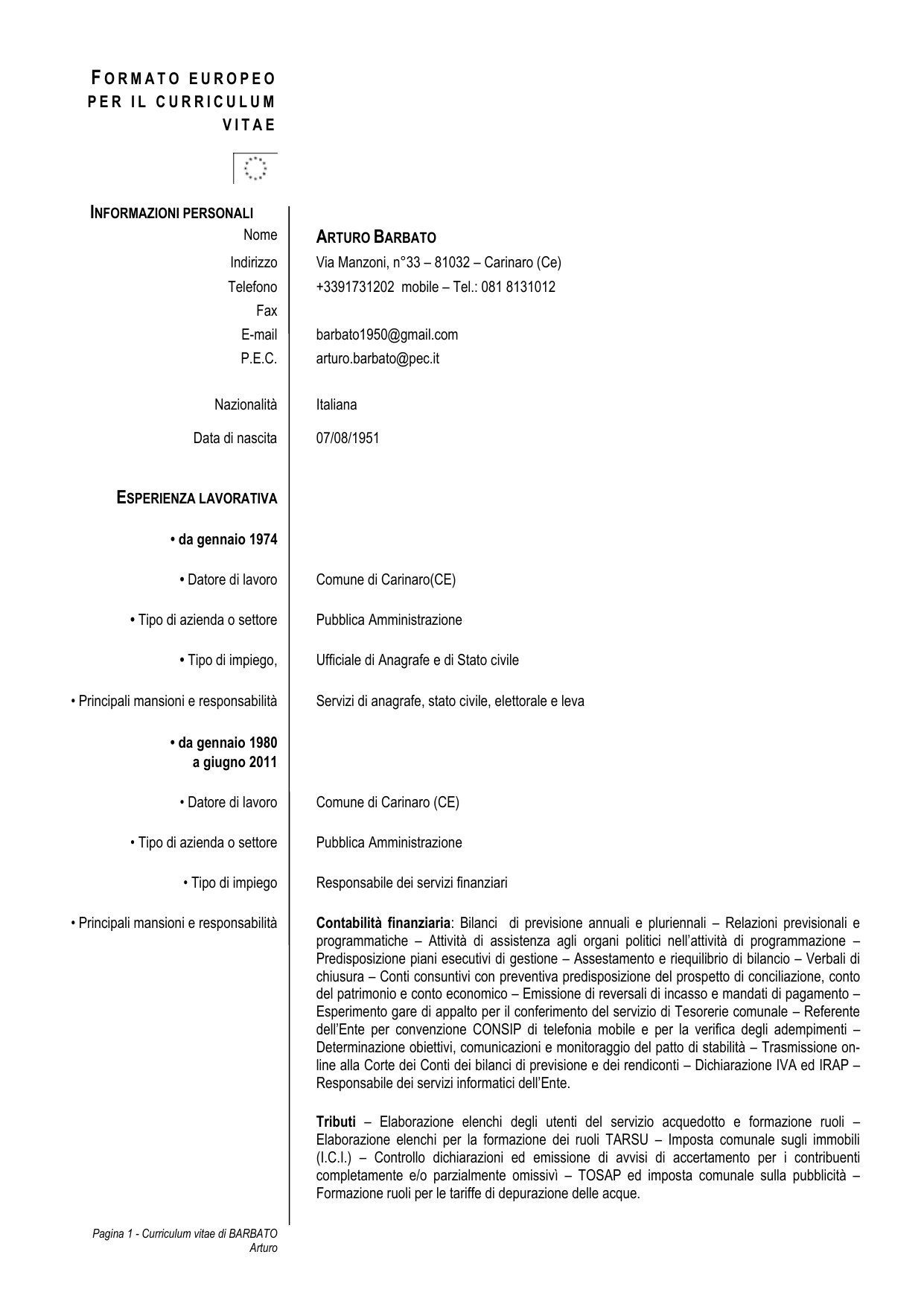 Ejemplos De Curriculum Vitae Europeo En Word Ejemplos De Curriculum Vitae Europeo En Word