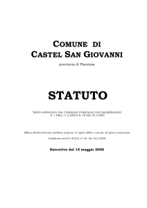 Articolo 3 - comune di castel san giovanni