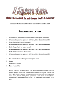 Preghiera della Sera - Arcidiocesi di Firenze