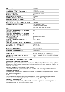 facoltà - UNIPA-Offerta Formativa - Università degli Studi di Palermo