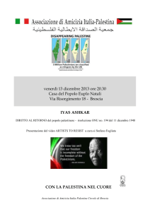 L`Associazione di Amicizia Italia – Palestina