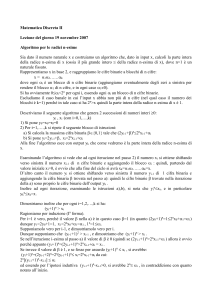 Matematica Discreta II - Matematica e Informatica
