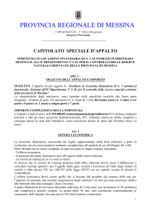 Capitolato Speciale d`Appalto - Città Metropolitana di Messina