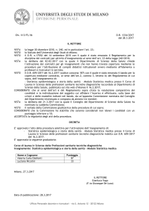 Approvazione Atti - Università degli Studi di Milano