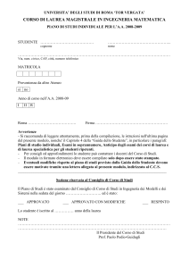 corso di laurea magistrale in ingegneria matematica