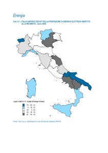 Cart. 8.1 ITALIA Superi e deficit della produzione di energia elettrica
