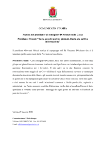 comunicato stampa - Provincia di Verona