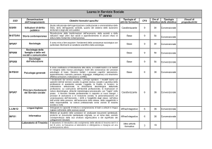 REGOLAMENTO DIDATTICO DEL CORSO DI LAUREA IN