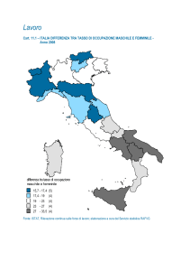 Cart. 11.1 ITALIA Differenza tra tasso di occupazione