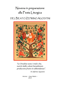 Novena in preparazione alla Festa Liturgica del Beato Zefirino