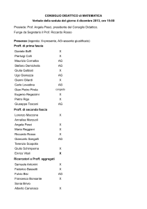 consiglio didattico per la classe di scienze matematiche