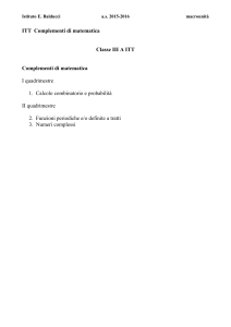 ITT Complementi di matematica - Istituto E. Balducci Pontassieve