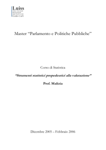Master “Parlamento e Politiche Pubbliche”