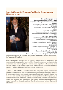 Angelo Cannatà, Eugenio Scalfari e il suo tempo, Mimesis 2010