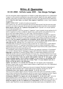 Ritiro di Quaresima 10-03-2002- Istituto Leone XIII Don Giorgio