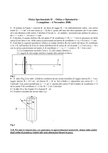 Fisica Sperimentale II (modulo A) – Ottica e Optometria –