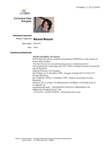 CV Mazzanti Emanuela inc. Analisi qualitativa dei medicinali