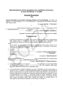 contratto per sperimentazione clinica - Policlinico S.Orsola