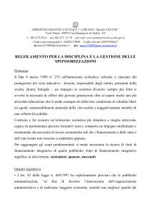 Regolamento per sponsor "Basilio Cecchi"