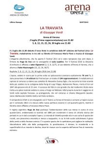 CS La Traviata 2 luglio - Fondazione Arena di Verona