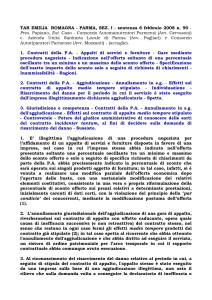 TAR Emilia Romagna-Parma Sez.I sentenza 6 febbraio 2008 n.90