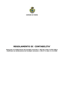 regolamento di contabilita - Comune di Parma