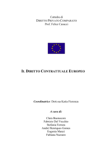 Il Diritto Contrattuale Europeo