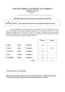 Delibera - Azienda Pubblica di Servizi alla Persona BEATA LUCIA