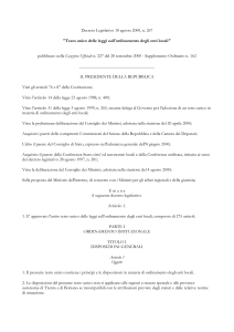 Decreto Legislativo 18 agosto 2000, n. 267