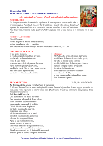liturgia - Parrocchia Sacro Cuore di Gesù e Madonna di Loreto