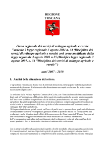 Piano regionale dei servizi di sviluppo agricolo e