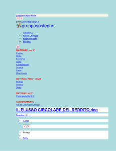 IL FLUSSO CIRCOLARE DEL REDDITO - grupposostegno