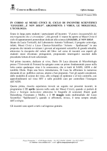 Venerdì 19 marzo 2004 - Comune di Reggio Emilia