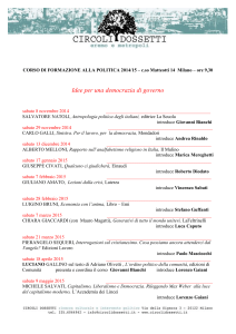 corso di formazione alla politica 2014-15