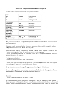 Connettori: congiunzioni subordinanti temporali
