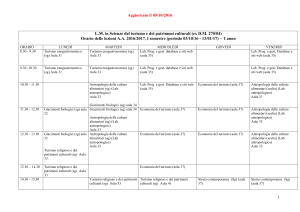 orario - Dipartimento delle culture europee e del mediterraneo