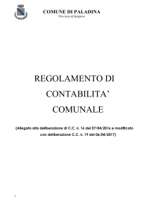 Regolamento contabilità comunale