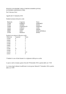 POLITICA ECONOMICA DELL`UNIONE EUROPEA [07365]